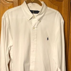EUC! White Polo Button Down. Size: L